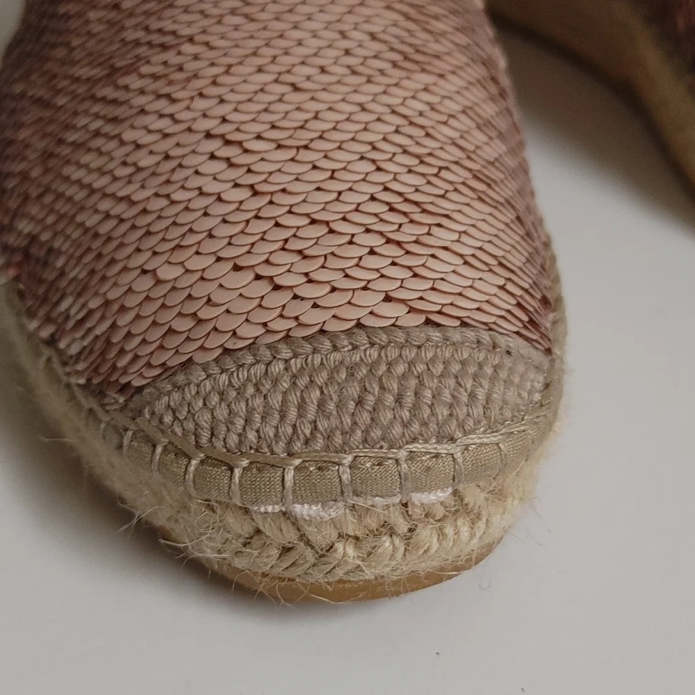 Vidorreta Pink Sequin Espadrille 41